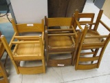 (6) Wood Chairs.