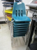 (8) Plastic & Metal Student Chairs.