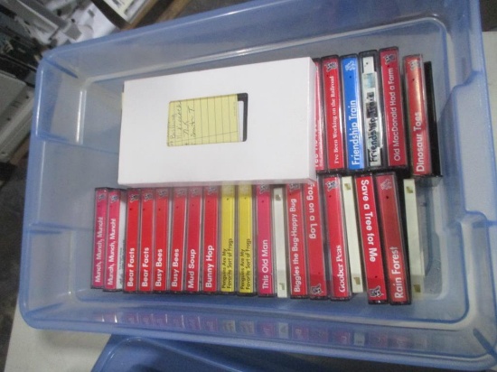 (36) Children's Cassette Tapes and (1) VHS