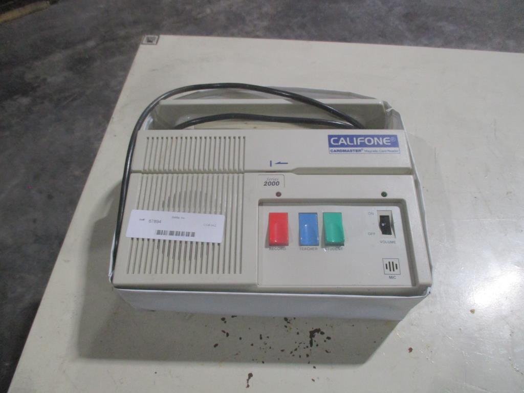 Califone CardMaster Series 2000 Magnetic Card Reader | Industrial Machinery  & Equipment Business Liquidations Schools & Daycare Liquidations | Online  Auctions | Proxibid