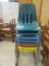 (8) Plastic & Metal student Chairs.