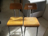 (2) Metal & Wood Student Chairs.