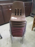 (11) Plastic & Metal student Chairs.