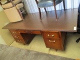 Wooden 6 Drawer Desk.