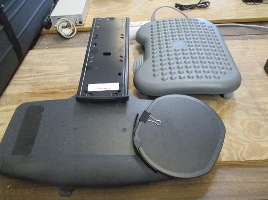 Foot Massager & Pullout Keyboard Tray.