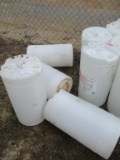 (6) 15gal Plastic Drums.