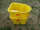 (2) Rubbermaid Plastic Mop Buckets.