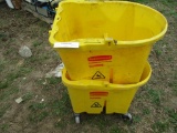 (2) Rubbermaid Plastic Mop Buckets.