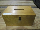 Wood Ballot Box.