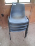 (4) Metal and Plastic Chairs