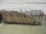 Metal Rolling Chair Rack w/ (38) Folding Chairs.