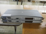 (2) HP ProCurve 12 Port Switches 2512 J4812A.