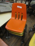 (5) Plastic and Metal Student Chairs