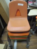 (5) Plastic and Metal Student Chairs