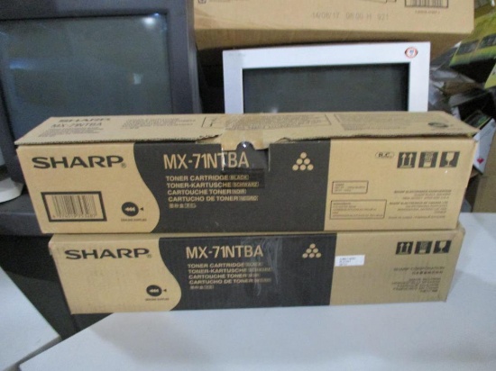 (2) Sharp MX71TBA Black Toner Cartridges.