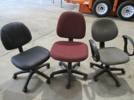 (3) Rolling Office Chairs.