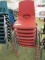 (7) Plastic & Metal Student Chairs.