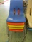 (5) Plastic & Metal Student Chairs.