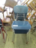 (5) Plastic & Metal Student Chairs.