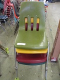 (4) Plastic & Metal Student Chairs.