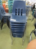 (11) Plastic & Metal Student Chairs.