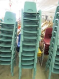 (11) Plastic & Metal Student Chairs.