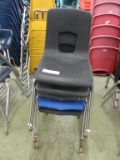 (5) Plastic & Metal Student Chairs.