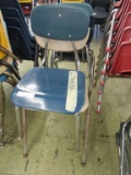 (2) Plastic & Metal Student Chairs.