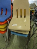 (4) Plastic & Metal Student Chairs.