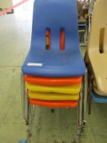 (5) Plastic & Metal Student Chairs.