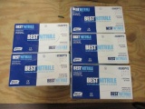 (5) Boxes Best Nitrile Disposable Gloves, Small.