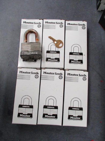 (6) Masterlock 1KA Keyed Alike Padlocks.