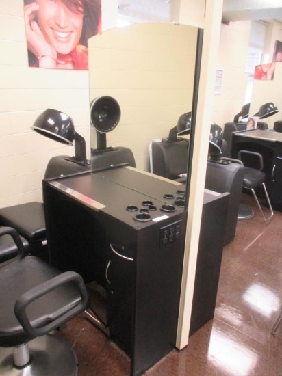 Freestanding Two-Sided Stylist Station.
