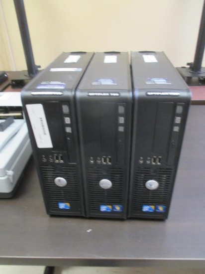 (3) Dell Optiplex 780 Desktop Computers