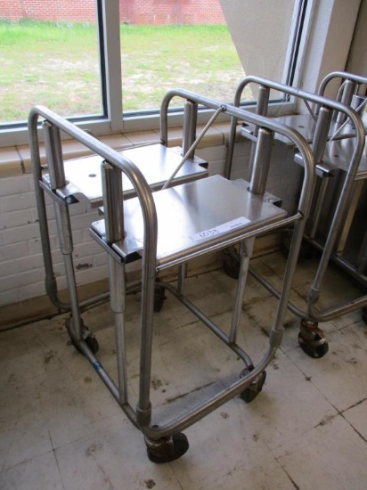 Stainless Steel Rolling Tray Cart.