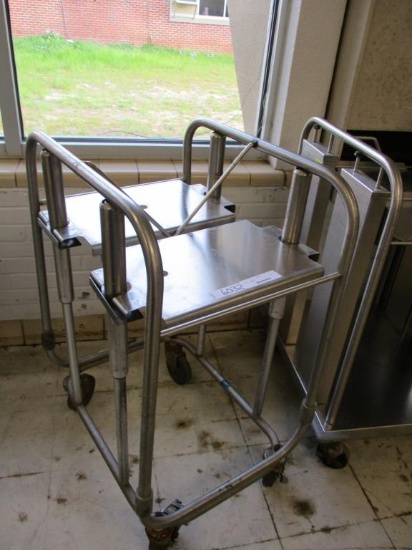 Stainless Steel Rolling Tray Cart.