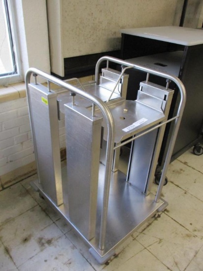 Stainless Steel Rolling Tray Cart.