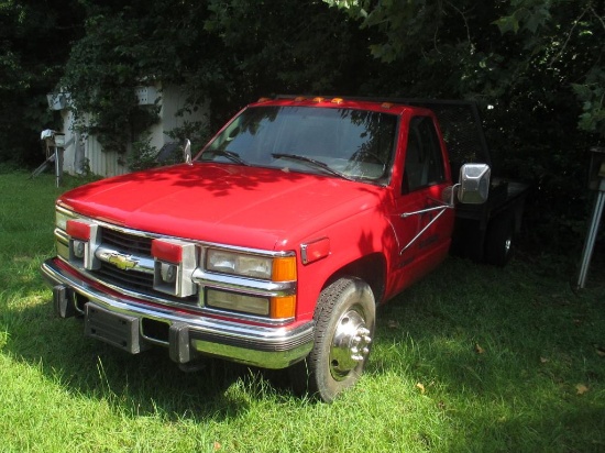 1996, Chevrolet, C/K 3500, Silverado Flatbed Truck