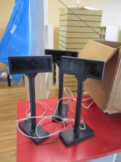 (3) CD5220C Pole Customer Displays.