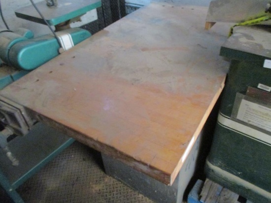 Metal and Wood Shop Table