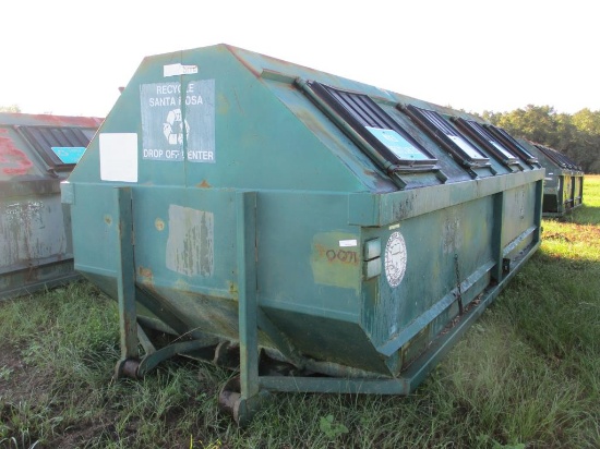 Metal Roll Off Recycle Container, 28 cu yd.