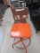 Orange Swivel Stool