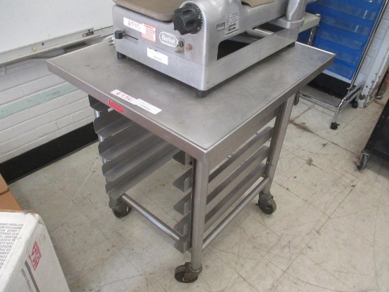 2 Tier Rolling Stainless Steel Cart