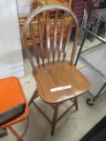 Wood Swivel Chair