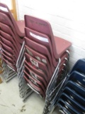 (9) Metal and Plastic Student Chairs