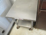 2 Tier Rolling Stainless Steel Cart