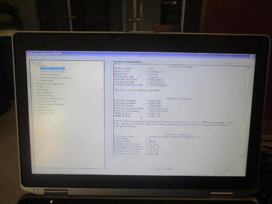 Dell Latitude E6530 Laptop Computer.