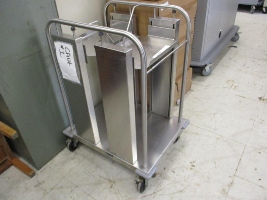 Stainless Steel Delfield Rolling Tray Cart.