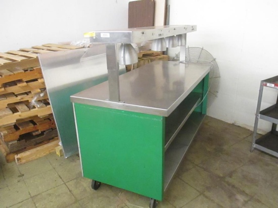 Metal Rolling Serving Counter with Lights