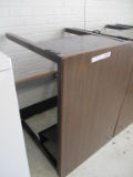 Metal & Wooden Desk w/ Power Strip.
